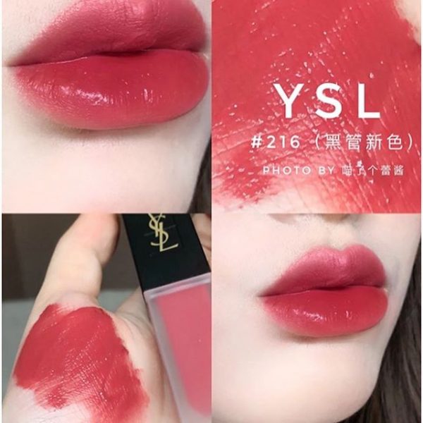 Son Kem YSL Tatouage Couture Velvet Cream Liquid Lipstick - 216 nude Emblem  - Mỹ phẩm hàng hiệu cao cấp USA, UK | Ali Son Mac